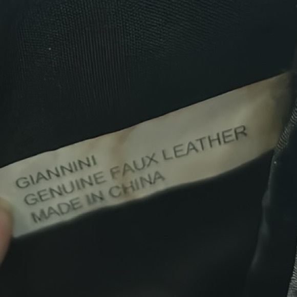 Handbag Clutch Purse Bag Metal Handle Rectangle Giannini Black zipper top - Picture 10 of 17